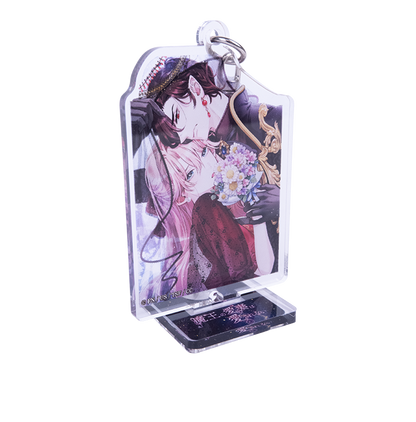 魔王の愛妻は愛されない 2wayアクリルキーホルダー スタンド使用時(斜め)